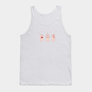 Funny finger couple valentine day Tank Top